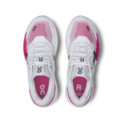 Tenis On Cloud Blanco Rosa THE ROGER Pro 2